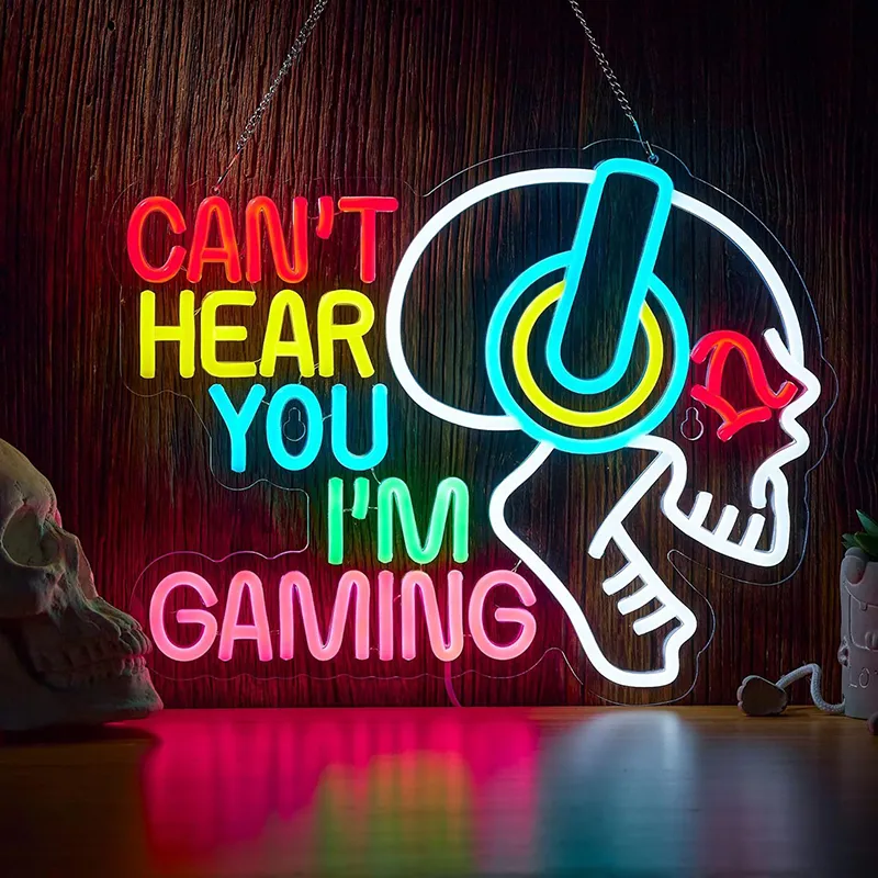 Gaming Neon Signs Neon signs for gaming rooms, streaming setups and entertainment spaces.
