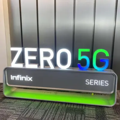 Custom desktop LED display sign for distributor showroom brand display