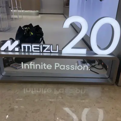 Custom desktop LED display sign for distributor showroom brand display
