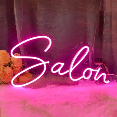 Custom LED neon logo sign for coffee salon music bar shop wall decoration