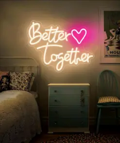 Alternative view of Better Together LED Wedding Neon Sign