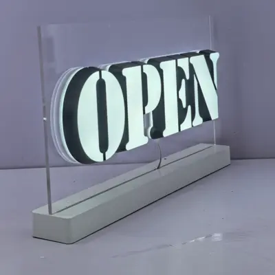 Custom desktop LED display sign for distributor showroom brand display