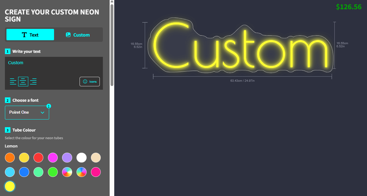 custom neon sign online