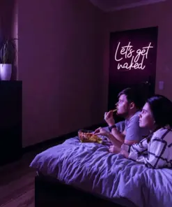 Alternative view of Let's Get Nacked LED Neon Sign